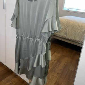 Dress - Vince Camuto teal satin dress